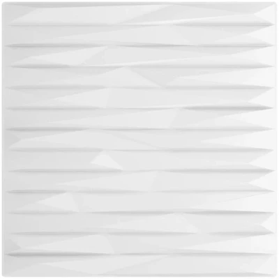 Image of vidaXL Wall Panels 24 pcs White 50x50 cm XPS 6 m² Stone