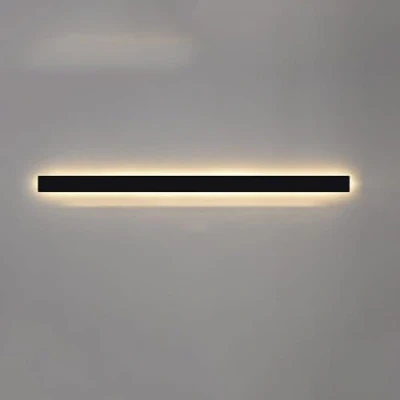 Image of Wall Lamps Corner LED Lamp Minimalist Indoor Light White Up Down Mounted Bathroom Black Linear Long Strip Hardwired Sconce for Hallway Bedroom Living Room Kitchen(Noir,60CM