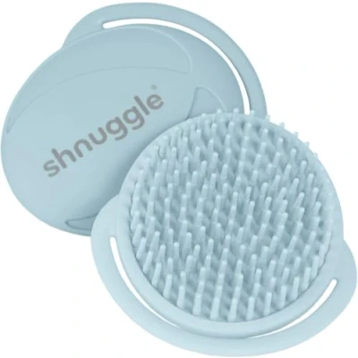Image of Shnuggle Baby Bath Brush Soft Helps To Massage Away Cradle Cap Blue
