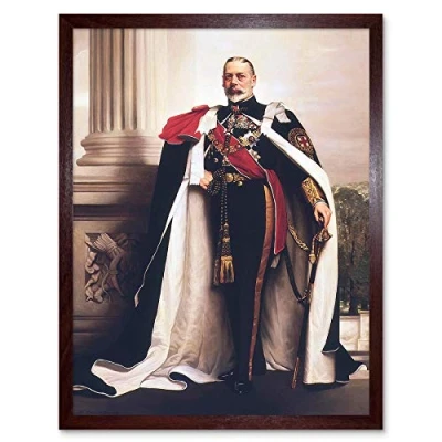 Image of Wee Blue Coo Painting Portrait Lander King George V England Art Print Framed Poster Wall Decor 12X16 Inch