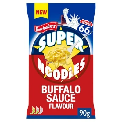 Image of Batchelors Super Noodles American Buffalo Sauce Flavour, Instant Snack Ready in 4 Minutes, 90 g Packet (Pack Of 1)