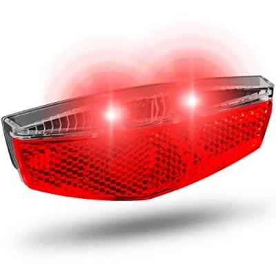 Image of Büchel Tivoli Bicycle Rear Light LED StVZO Approved Pannier Rack for Dynamo Operation or E Bike, Rear, Black, One Size