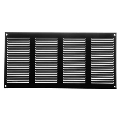 Image of 16&quot; x 8&quot; Inch / 400 200 mm Black Air Vent Cover Quality Steel Return Grilles for Ceiling and Sidewall HVAC with Insect Protection Screen (15.74&#039;&#039;x7.87&#039;&#039; Inch, Black)