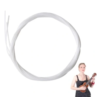 Image of Ukulele Strings, Musical Instruments Strings/Set, White Nylon Strings Replacement Part for Instrument Accessory