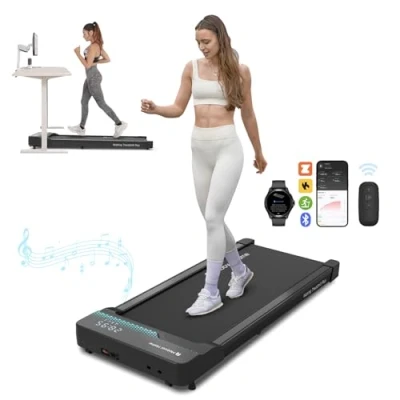 Image of Mobvoi Home Walking Treadmill Pad Under Desk Compact Treadmills for Office 2.25 HP Portable Jogging Machine 120 KG 6 km/h Easy Storage (Walking Plus)