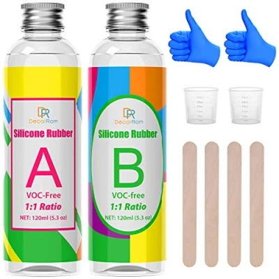 Image of Silicone Mould Making Kit Liquid Translucent Rubber for Making, DIY Epoxy Resin 1:1 Easy Mixing Casting, Crafts Manual, Craft 10.6oz/240ml