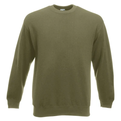 Image of Fruit of the Loom Unisex Premium 70/30 Set In Sweatshirt (Classic Olive) Green Size Medium