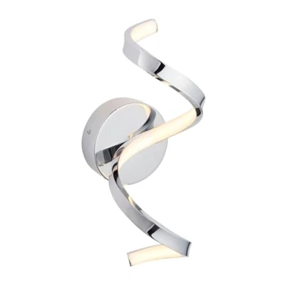 Image of Astral Modern Integrated LED Bathroom Wall Light Chrome, Warm White, IP44