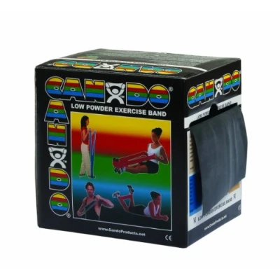 Image of CanDo Resistance band / training gymnastics dispenser box, 45 m black (very strong) alternative to dumbbells