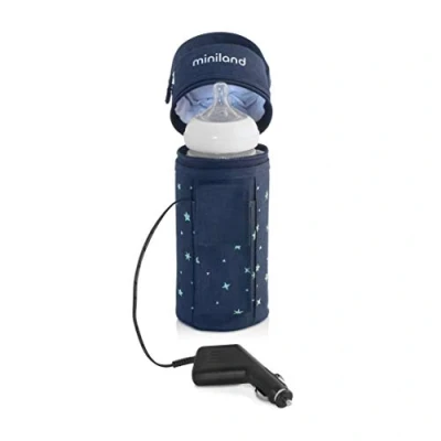 Image of Miniland Baby Bottle Warmer Very Practical for The car, Denim
