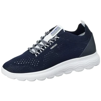 Image of Geox Spherica Trainers, Women&#039;s, Size: 4, Navy Leather and textile