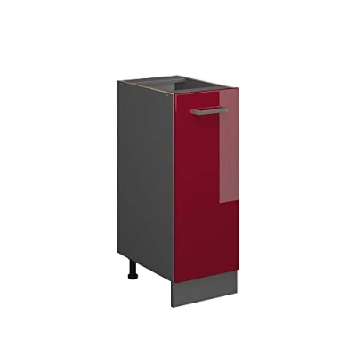 Image of Vicco Pharmacy cabinet Raul, Bordeaux High Gloss/Anthracite, 30 cm without worktop