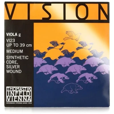 Image of Thomastik Einzelsaite für Viola 4/4 Vision G Saite Synthetikkern, Silber umsponnen, mittel