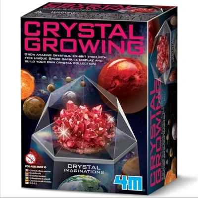 Image of 4M Crystal Imaginations Growing Kit Red, for Children ages 10+
