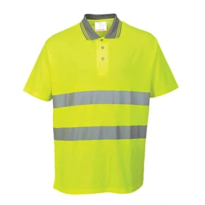 Image of Portwest Cotton Comfort Polo Yellow 4XL