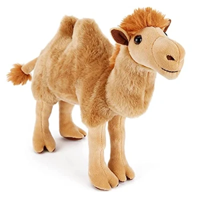 Image of Zappi Co Plush Children&#039;s Stuffed Soft Cuddly Toy Part of Safari Animals Collection, Perfect for Kids (26cm Height)(Bactrian Camel)