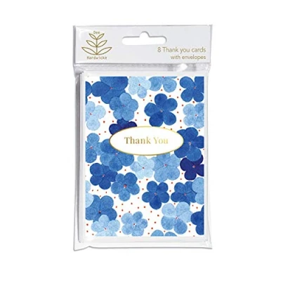 Image of Dee Harwicke Blue Hydrangea Thank You Notes, Set of 8