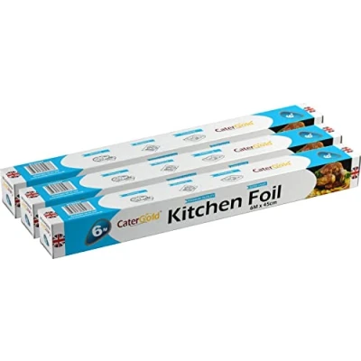 Image of 3X Premium Heavy Duty Aluminium Catering Kitchen Wrapping Baking Tin Foil (6M x 45cm)