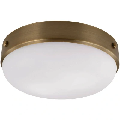 Image of Cadence 2 Light Flush Ceiling Dark Antique Brass, E27