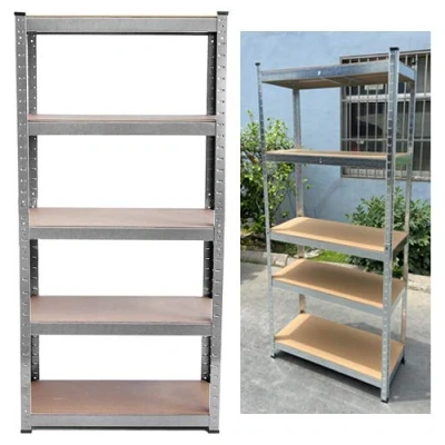 Image of Shelving Units for Storage, Freestanding Boltless Racking, Storage Shelves Unit Workbench Workshop Shed Garage Kitchen, Galvanised, H 180 x W 90 D 40 Cm 5 Tier Shelf 875KG Capacity