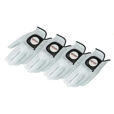 Image of KIRKLAND SIGNATURE Premium Leather Golf Glove for Left Handed 4 Pack Small