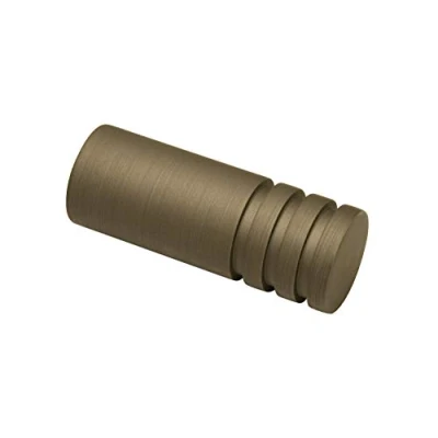 Image of Gardinia Piece Cylinder, 2 x end knobs, Metal, Cappuccino, for Curtain Technology, Diameter, Ø 19 mm