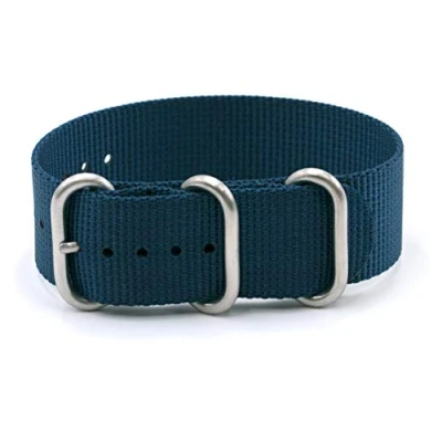 Image of Vario Military Dive Ballistic Nylon Navy Blue Premium Replacement Watch Band (22mm)