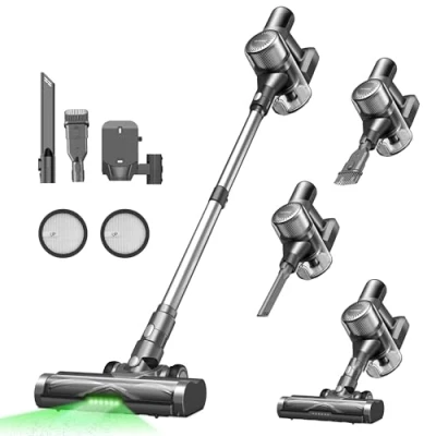 Image of Ultenic U12 Vesla Powerful Cordless Vacuum Cleaner with 40000Pa, [Upgraded Anti Hair Wrap] Deep Cleaning, Allergy Friendly, Tangle Free Brush, LED Display, Hoover for All Hard Floors Carpet Pet