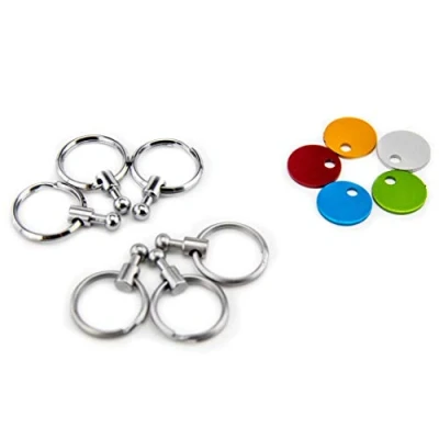 Image of Troika Accessories Key Rings Contains 6 releasable for Organisation and Colour Plates, Matches All Patent Holders
