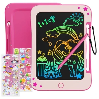 Image of TEKFUN Kids Toys for 3 4 5 6 Years Old Boys Girls Gifts, 8.5 Inch LCD Writing Tablet Drawing Board, Educational Travel Boy Girl Birthday Age 8 (Pink)