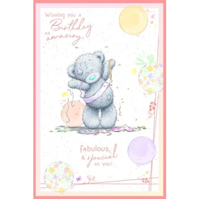 Image of Me to You Birthday Card Tatty Teddy With Streamers Official Collection