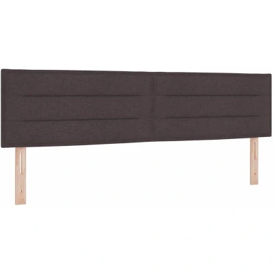 Image of vidaXL Headboard Lines Design Dark Brown 180 cm Fabric
