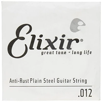 Image of Elixir 13012 Strings Anti Rust Plated Plain Steel Single String (.012)