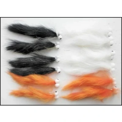 Image of Zonker Trout Flies, 12 Mixed Colour Booby Zonkers, Size 10, For Fly Fishing