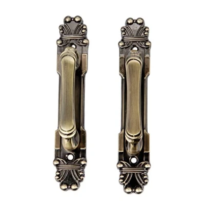 Image of 2Pcs Knobs Handles for Home Cabinet Door Drawer Wardrobe Cupboard 165mm European Style Vintage Brass Metal Antique Bronze