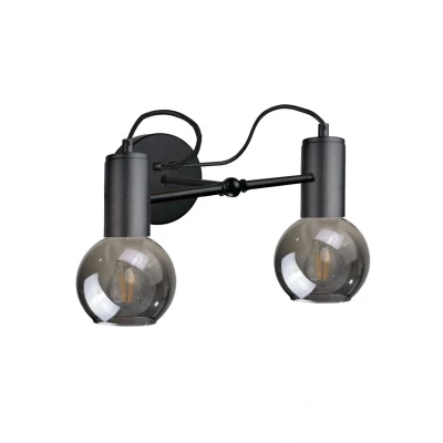 Image of Liv Wall Lamp Black, 25cm, 2x E27