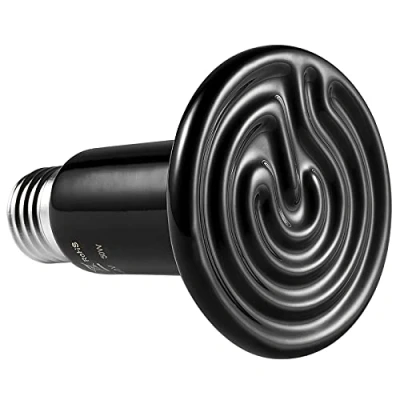 Image of LEDGLE Terrarium Reptile Heat Emitter, Ceramic Bulb, E27 Infrared Heater Pet Bulb for Reptiles/Tortoise/Chicken