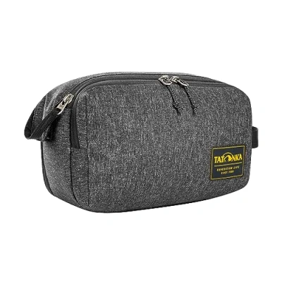 Image of Tatonka Toiletry Bag Cosmetic Double Zip Pouch (6L) Large Wash with Opening and Multiple Compartments 17 x 27 13 cm (Black)