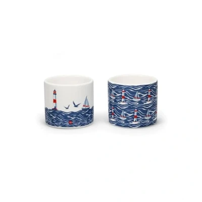 Image of Shruti New Egg Cups Coastal Set of 2 Boxed