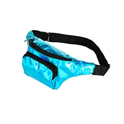 Image of One BFD Fanny Pack Waist Bumbag Bum Bag Running Belt for Ladies Men Kids Festival Causal Holiday Wipe Clean Adjustable Strap (Turquoise Front)
