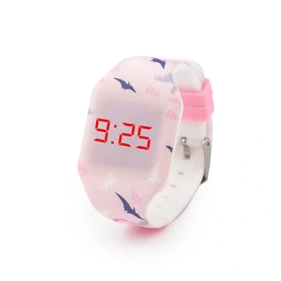 Image of Kiddus Digital LED Watch for Girls, Boys, Kids. Soft Silicon Wristwatch Children and Adults. Japanese Battery