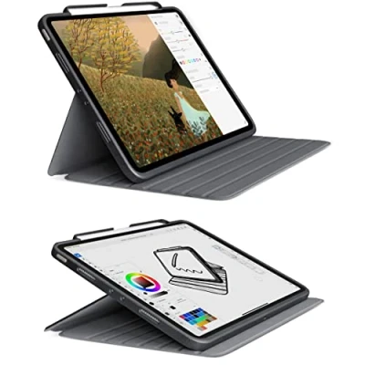 Image of TineeOwl Magma Case for iPad Pro 11 inch 2022/2021 (4th / 3rd Generation) Adjustable Angles Apple Pencil Charging Magnetic Slim Protective &amp; Holder (Black)