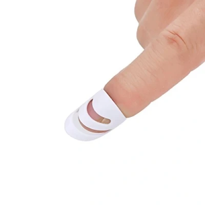 Image of SolUptanisu Finger Picks, 4Pcs Guitar Picks Protector Plastic DIY Thumb Pick Accessory for Ukulele Bass Mandolin