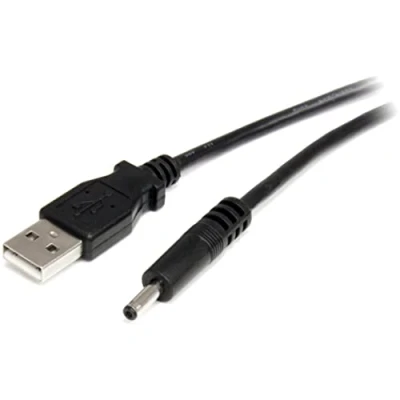 Image of StarTech.com USB2TYPEH 3 ft (0.9 m) USB to Type H Barrel 5V DC Power Cable, 3.4 mm H, Black, Bluetooth Charger