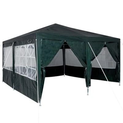 Image of vidaXL Party Tent with 8 Side Walls Green 4 x m PE