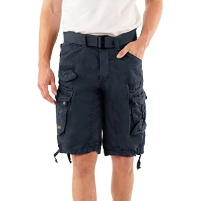 Image of Geographical Norway Men&#039;s Cargo Shorts People Navy, 3XL
