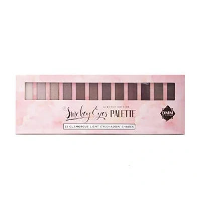 Image of Smokey Eyes Eyeshadow Palette 12 Light Colours Makeup Matte Metallic Shimmer Long Lasting Formula