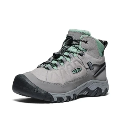Image of KEEN Targhee 4 Mid Waterproof Hiking Boots, Alloy/Granite Green, UK