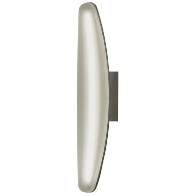 Image of Hemisferic Wall Lamp 6W LED 3000K, 540lm, Satin Aluminium, Frosted Acrylic