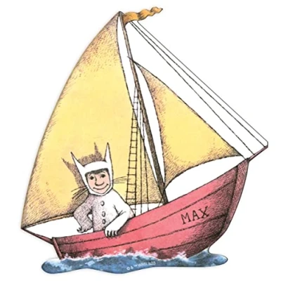 Image of Paper House Productions Where The Wild Things are Max&#039;s Boat 3&quot; Magnet for Refrigerators and Lockers